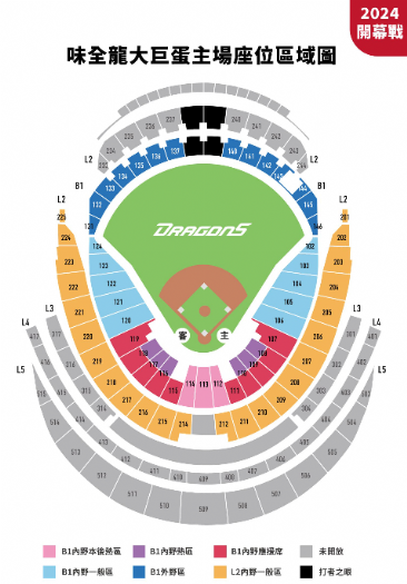 2024味全龍大巨蛋開幕票價及上半季例行賽票價公開